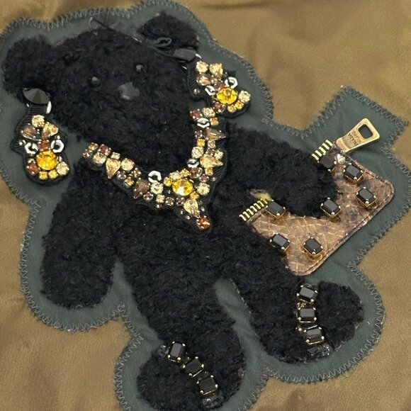 PRADA Bear Stone Tote bag Nylon / Leather BrownBased/GoldHardware - Picture 4 of 16